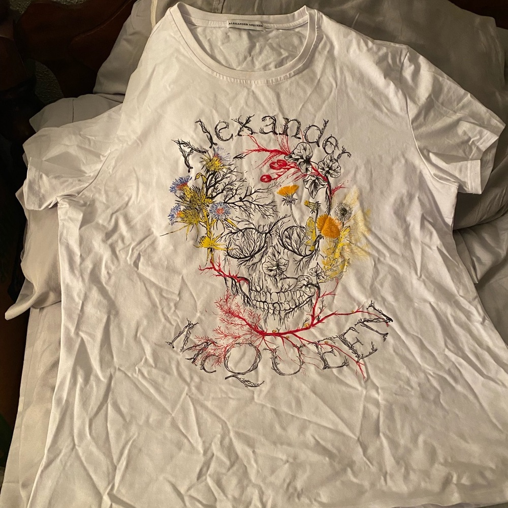 Alexander McQueen Tee white skull shirt